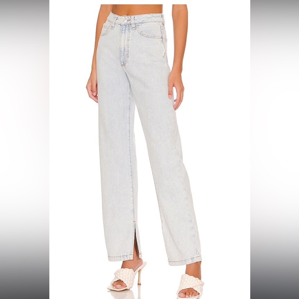 Mom Slit Straight Jean in Super Light
WeWoreWhat